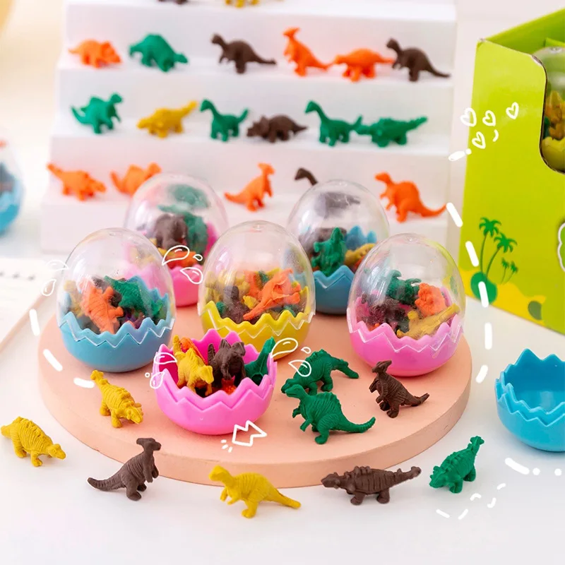 

Dinosaur egg creative cartoon eraser kindergarten students three-dimensional small dinosaur modeling stationery gifts