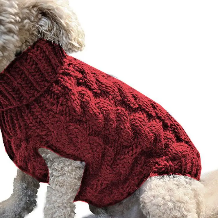 Весна и осень свитер для домашних животных Одежда для собак маленьких и средних размеров вязаная тонкая одежда для собак - Цвет: red