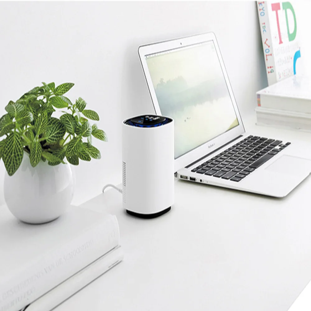 Автомобильный очиститель воздуха AUDEW PM2.5 с цифровым дисплеем, мониторинг в реальном времени, атмосферный светильник, автомобильный освежитель воздуха, удаление формальдегида, бактерий