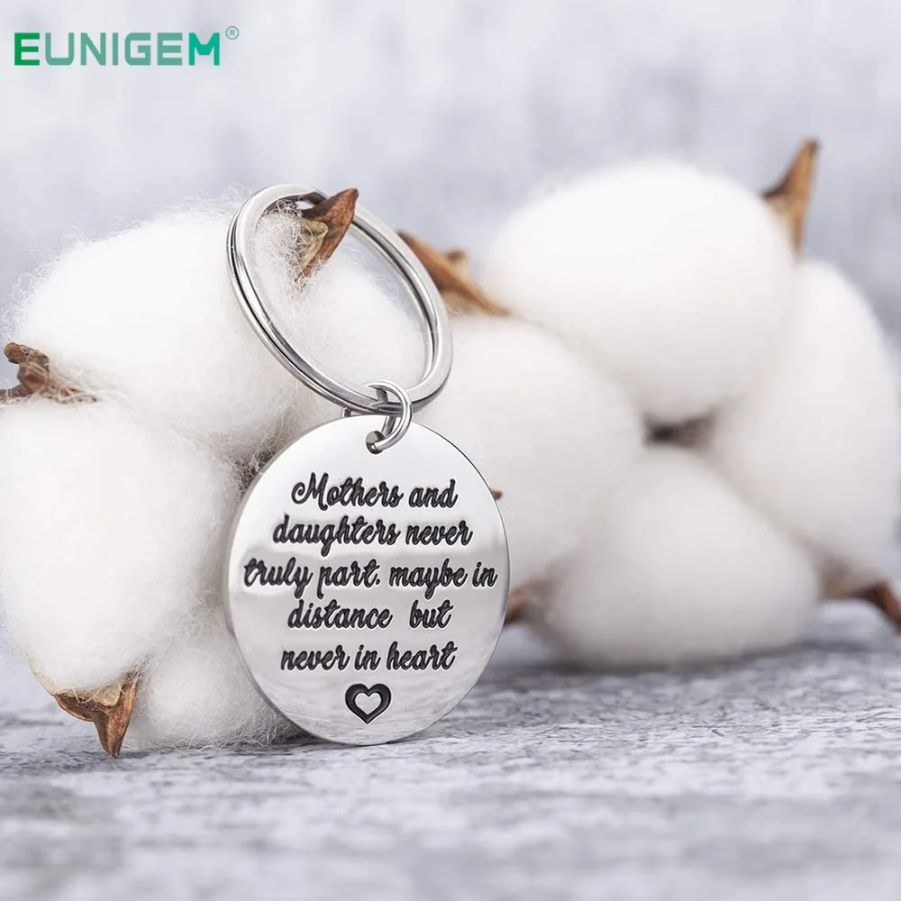 Mothers Day Gifts Keychain For Mom Mothers And Daughters Never Truly Part Mom From Daughter Gifts For Women Birthday Wedding Keyring Bonding Parting Graduation Gifts Keepsake From Mom Daughter