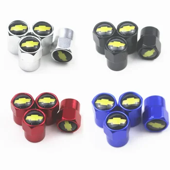 

New 4PCS Auto Wheel Tire Valve Stem Caps Cover For Chevrolet Colorado Cruze Spark Captiva Malibu Trax Aveo Car accessories