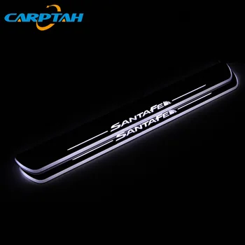 

Carptah Moving Light LED Car Door Sill Scuff Plate Pathway Dynamic Streamer Welcome Lamp For Hyundai Santa Fe 2010-2012 IX45