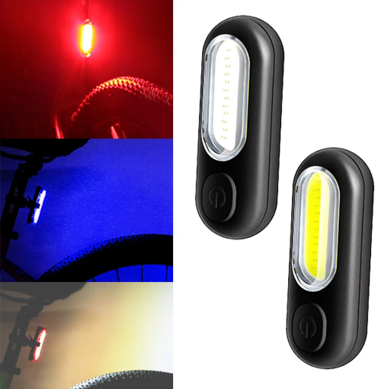 Led Bike Light Rear USB Rechargeable Red White Blue Bicycle Lights Cycling Accessories Lamp Warning Tail Light For Bicycles Bike