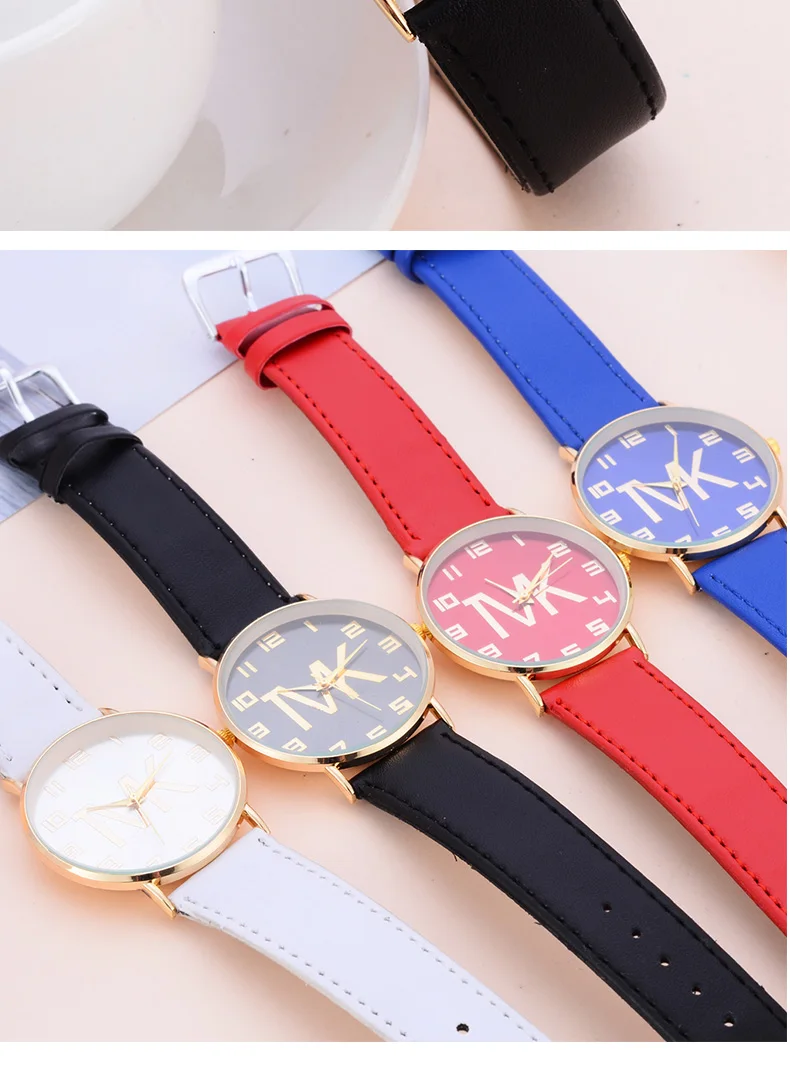 reloj mujer New Luxury Brand TVK Casual Watch Fashion Women Leather Belt Quartz Wristwatch Men Casual Outdoor Watches Chasy