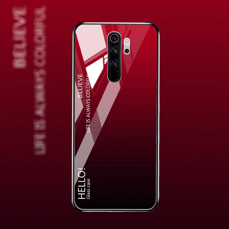 Чехол из закаленного стекла для Xiao mi Red mi Note 8 Pro 7 7A чехол-бампер для Xiaomi mi 9T A3 9 lite 8 SE Note 10 CC9 Pro чехлы - Цвет: M057