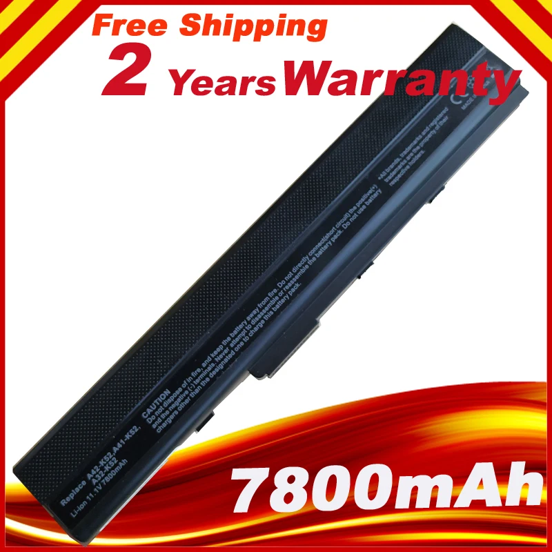 7800 мАч аккумулятор для ноутбука ASUS A32-K52 A31-K52 k52 X52J X52JB X52JC X52JE X52JG X52JK X52JR X52Jt X52JU X52JV k52j