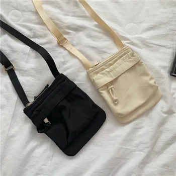 

2020 new Korean version of the canvas bag simple women's single shoulder messenger bag casual wild mobile phone female bag