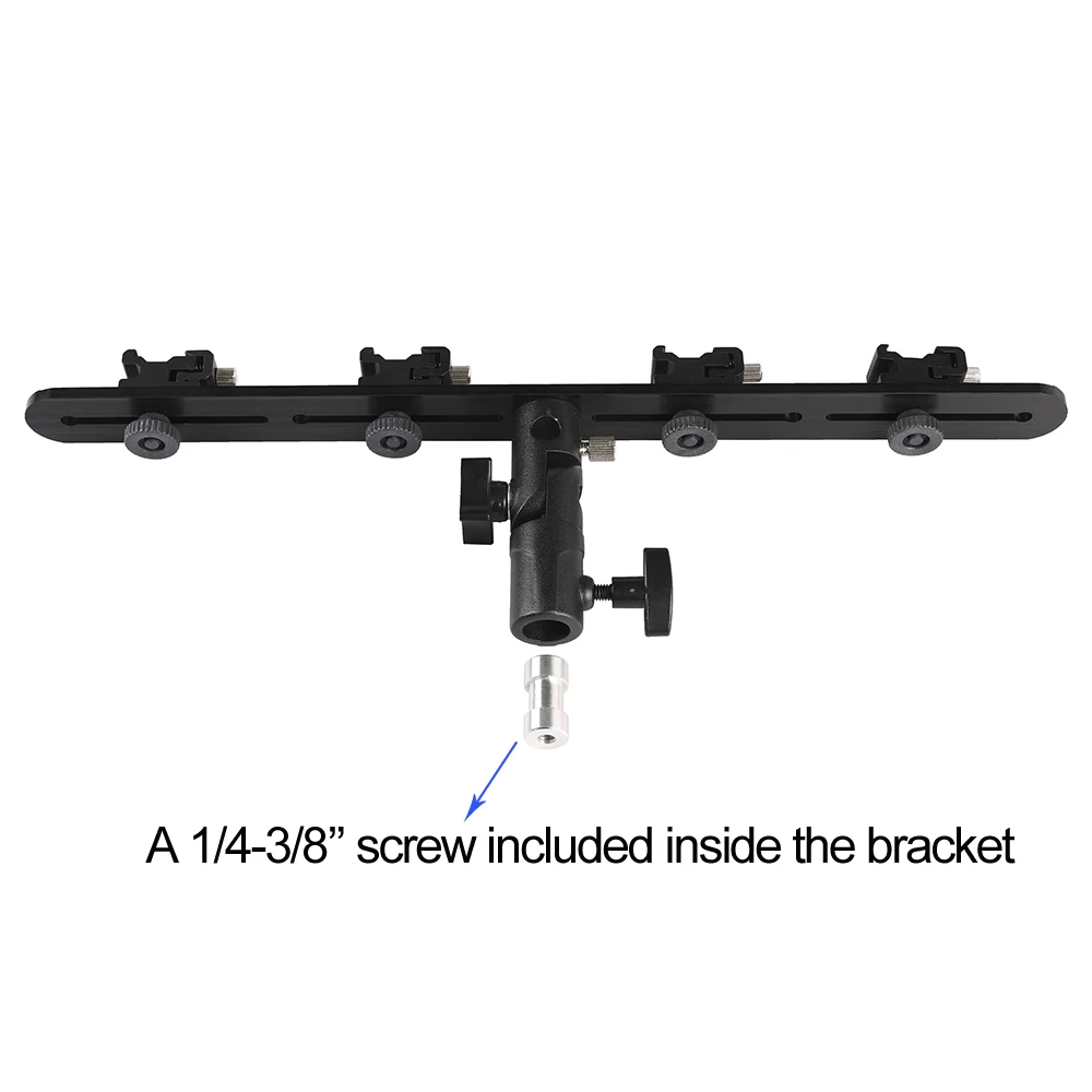 Flash suporte giratório tilt suporte 4 sapata