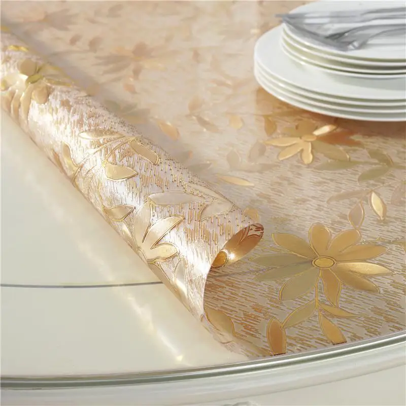 Свадебная Водонепроницаемая круглая скатерть Tischdecke из ПВХ скатерть|soft glass|table cloth