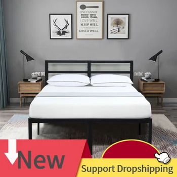 

18 Inch Tall Heavy Duty Metal Bed Frame Platform Easy Set up Platform Under Storage 550lbs Max Weight Capacity Twin Queen