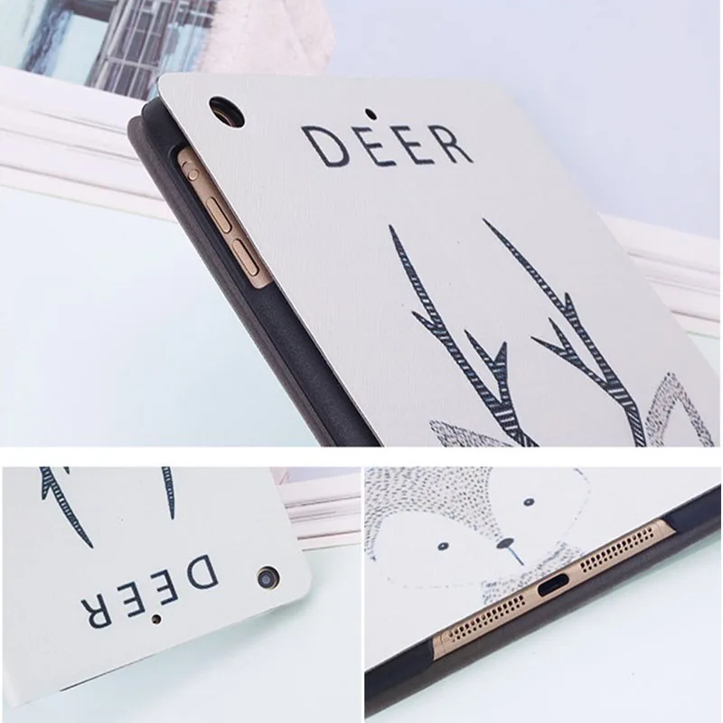 Для Ipad Mini 1 2 3 7,9 дюймов чехол мультфильм cмарт-чехол для планшета Авто Пробуждение/сна Стенд PU кожаный чехол для Apple Ipad Mini 4 Чехол