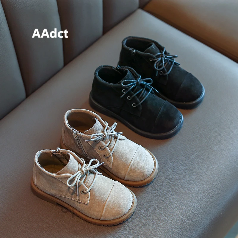 AAdct little baby girls boots new fashion autumn kids short boots for girls Brand olde worlde children shoes