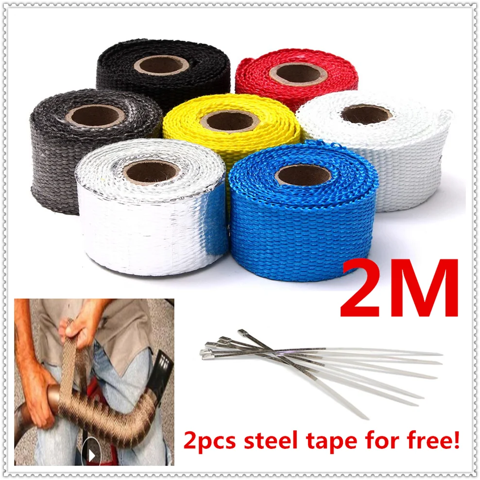 

2M Motorcycle Exhaust Pipe Heat Wrap Shield Tape Glass Fiber FOR Aprilia RSV4 RSV4 FACTORY SHIVER GT TUONO R TUONO 750