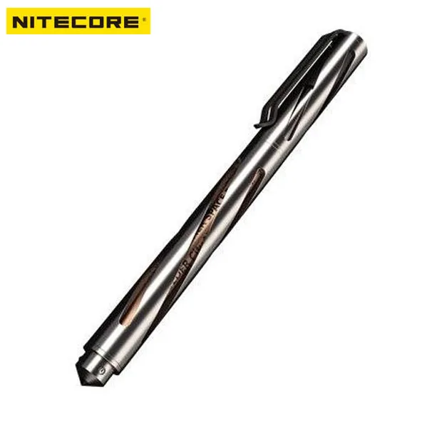Титановая тактическая ручка NITECORE NTP10 конический наконечник из вольфрамовой