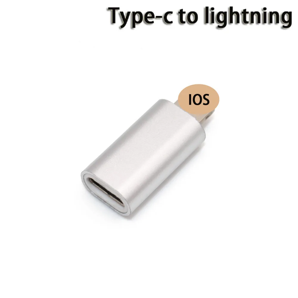 C TYPE C или Micro USB кабель для 8 Pin адаптер для iPhone 8 7 6 6S 5 5S 5C SE X для ipad конвертер зарядное устройство Женский адаптер для iPhone - Цвет: C