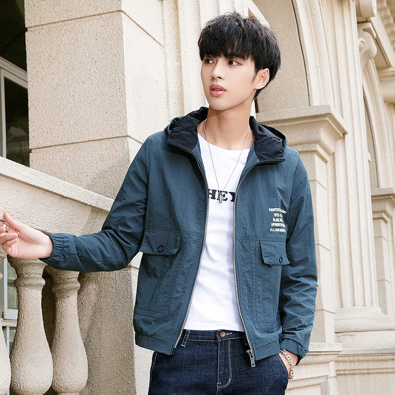 

Spring And Autumn New Style MEN'S Jacket Korean-style Trend Students Hooded Cool Clothes Workwear Clothing MEN'S Casual Jacket