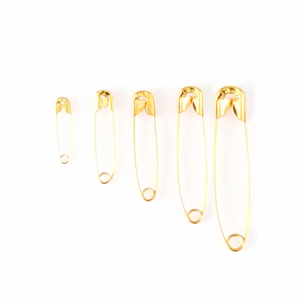 gold 100 шт Серебряные безопасные булавки DIY Швейные Инструменты Аксессуары иголки из нержавеющей стали Большая Булавка безопасности маленькая брошь аксессуары для одежды - Цвет: gold