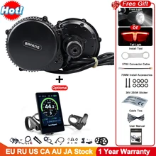 Bafang bbs02b 48v 500w mid drive motor kit de conversão bicicleta elétrica dpc18 850c p850c 500c 860c display e bicicleta 8fun bbs02