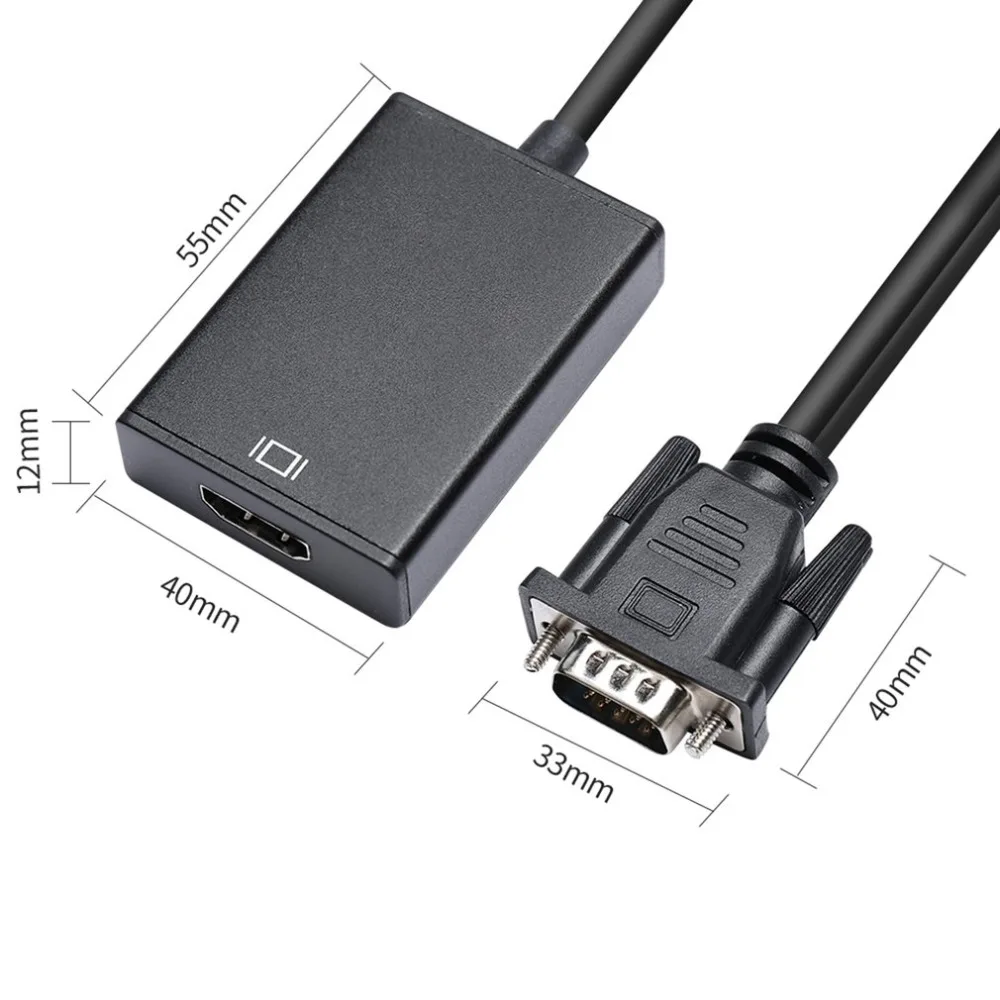 Преобразователь из Vga в Hdmi с аудио адаптером Vga в Hdmi Hd конвертер 1080 внешние аксессуары для компьютера