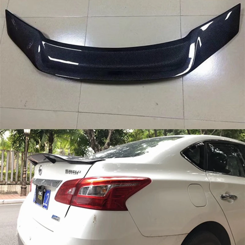 Спойлер для Nissan Sylphy sentra 2012 13 14 15 16 17 18 лет Углеволокно/FRP заднее крыло R спортивные