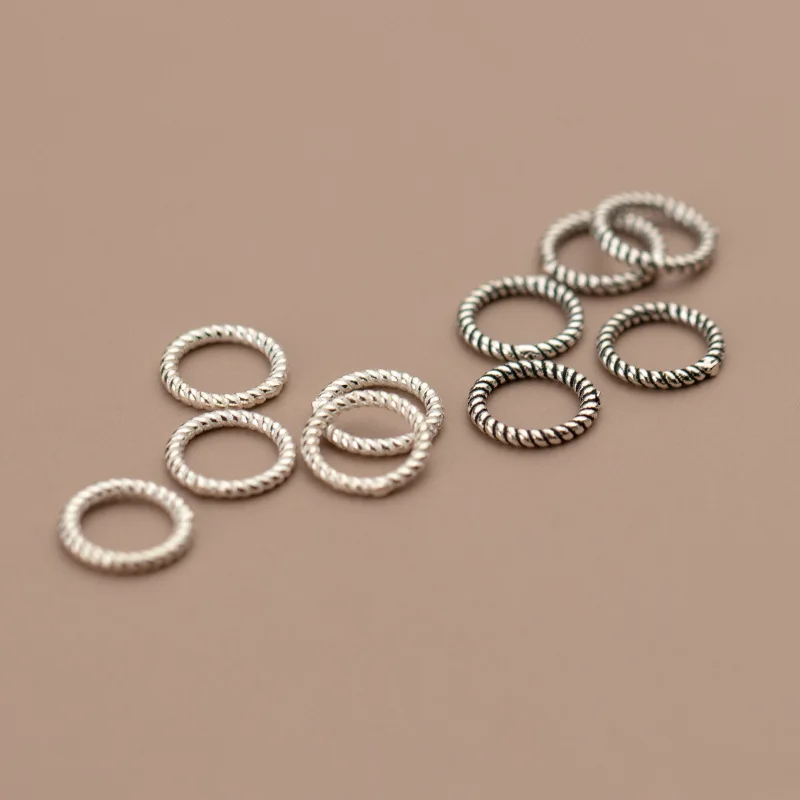 10/100pcs Sterling Silver Split Ring, s925 Silver Key Ring For Jewelry  Making Supplies, Split Rings 4mm 5mm 6mm 8mm