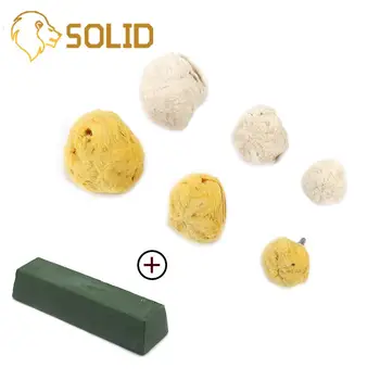 

Polish Wheel Grinding Head Mushroom Type Cloth Wheel Grinder Brush for Rotary Abrasive Tools Dremel Accessories+Polishing Paste