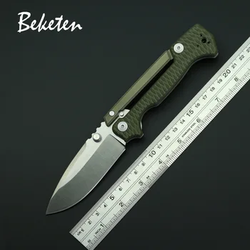 

BEKETEN Selling AD15 Folding Knife G10 Aluminum Handle D2 Blade Outdoor Camping Hunting Survival Tactics Pocket Knives EDC Tools