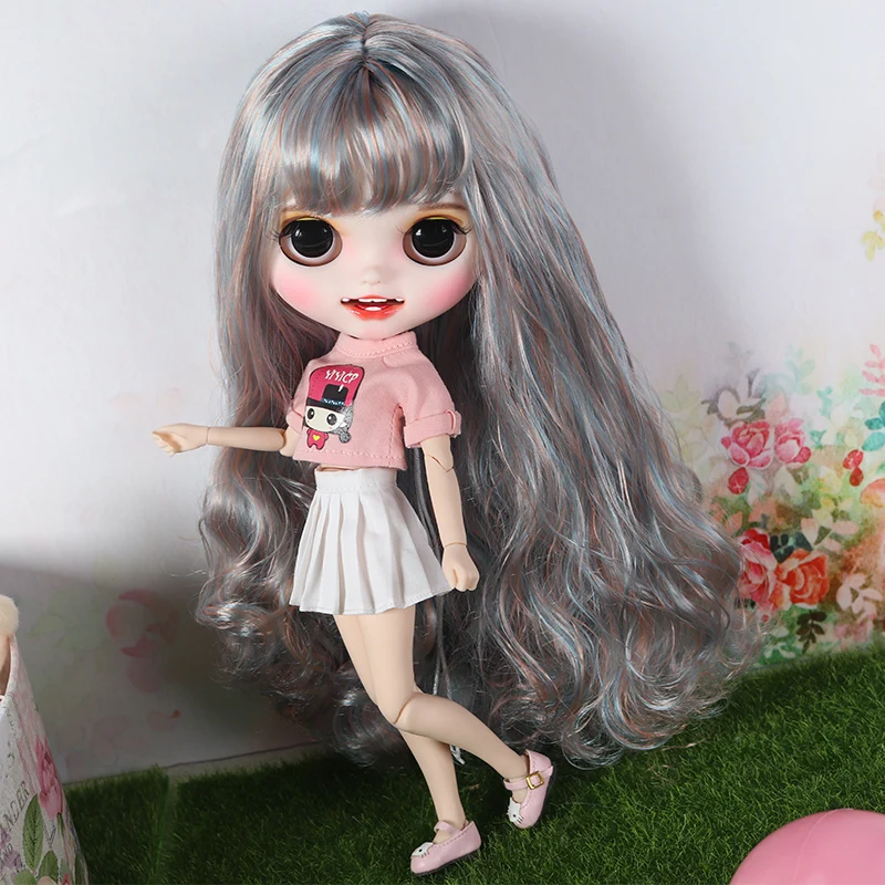 Кукла ICY Blyth DBS розовые топы с белыми искусственными нарядами для шарнирного тела