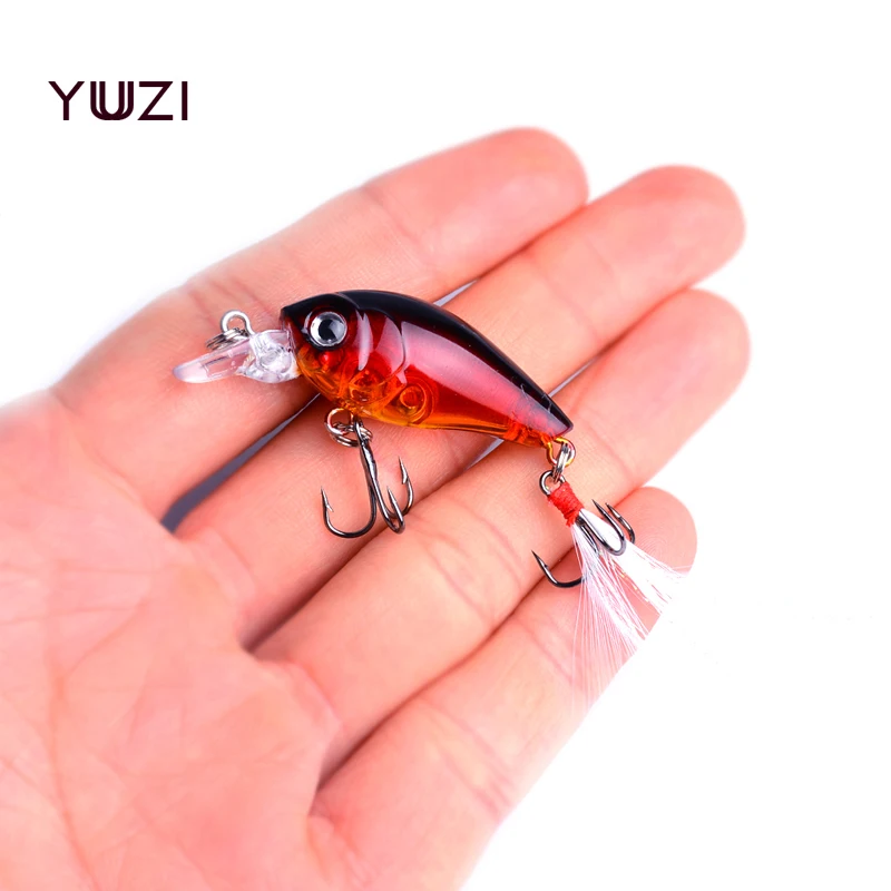  YUZI 1Pcs 4.5cm 3.5g Fishing Lures Crank Bait Crankbait Tackle Swim bait wobblers fishing japan Har