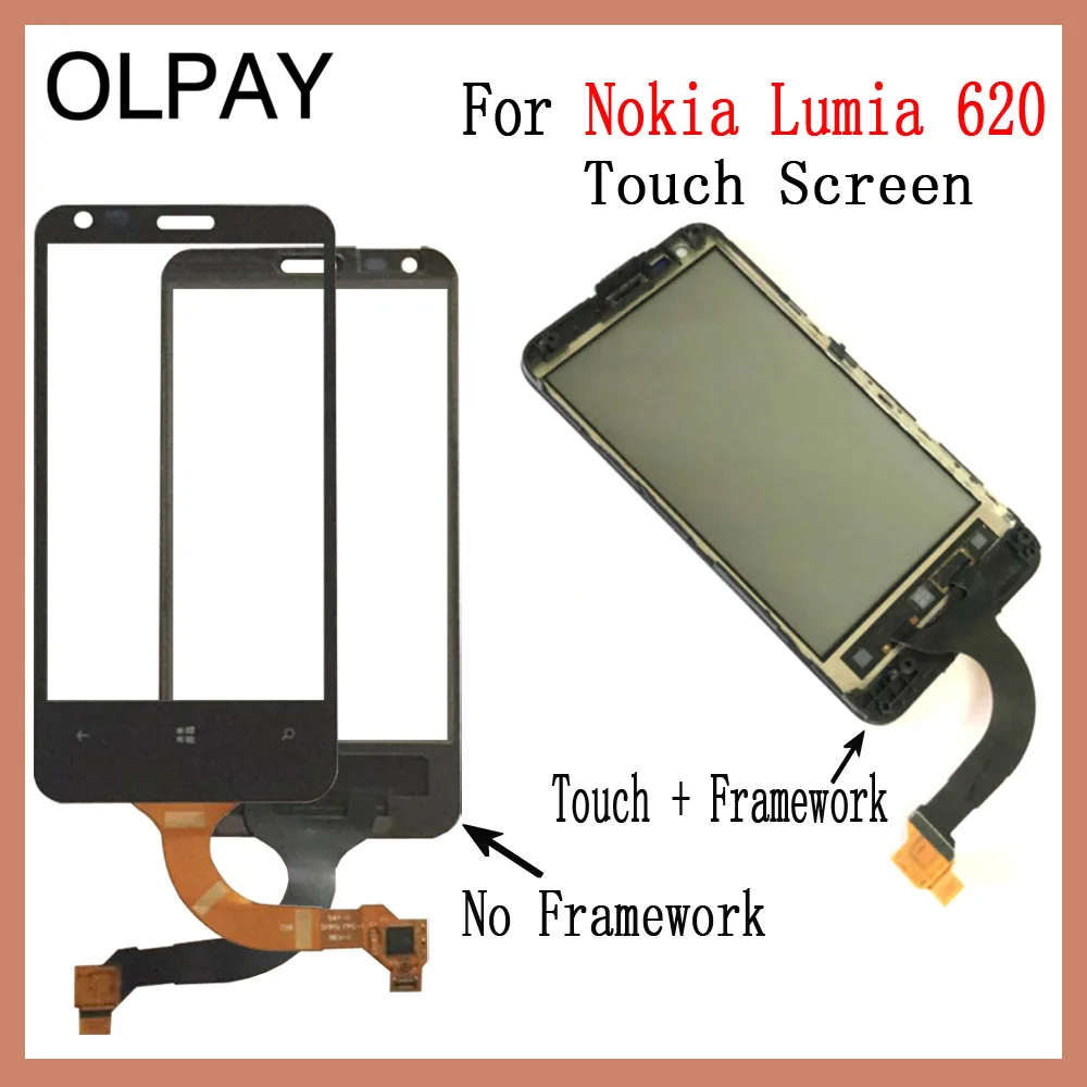 3," дюймовый сенсорный экран для мобильного телефона, дигитайзер для Nokia Lumia 620 N620, сенсорное стекло, запасные части, 3M, клеевые салфетки