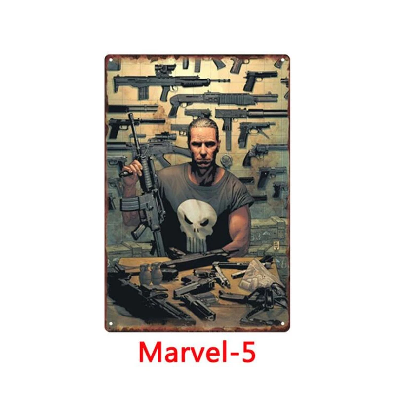 Style5 Герой Marvel комиксов Железный человек металлический знак Ретро металлический оловянный плакат с подписью доска для паба металлический винтажный домашний Декор стены искусства бар украшения - Цвет: Style5