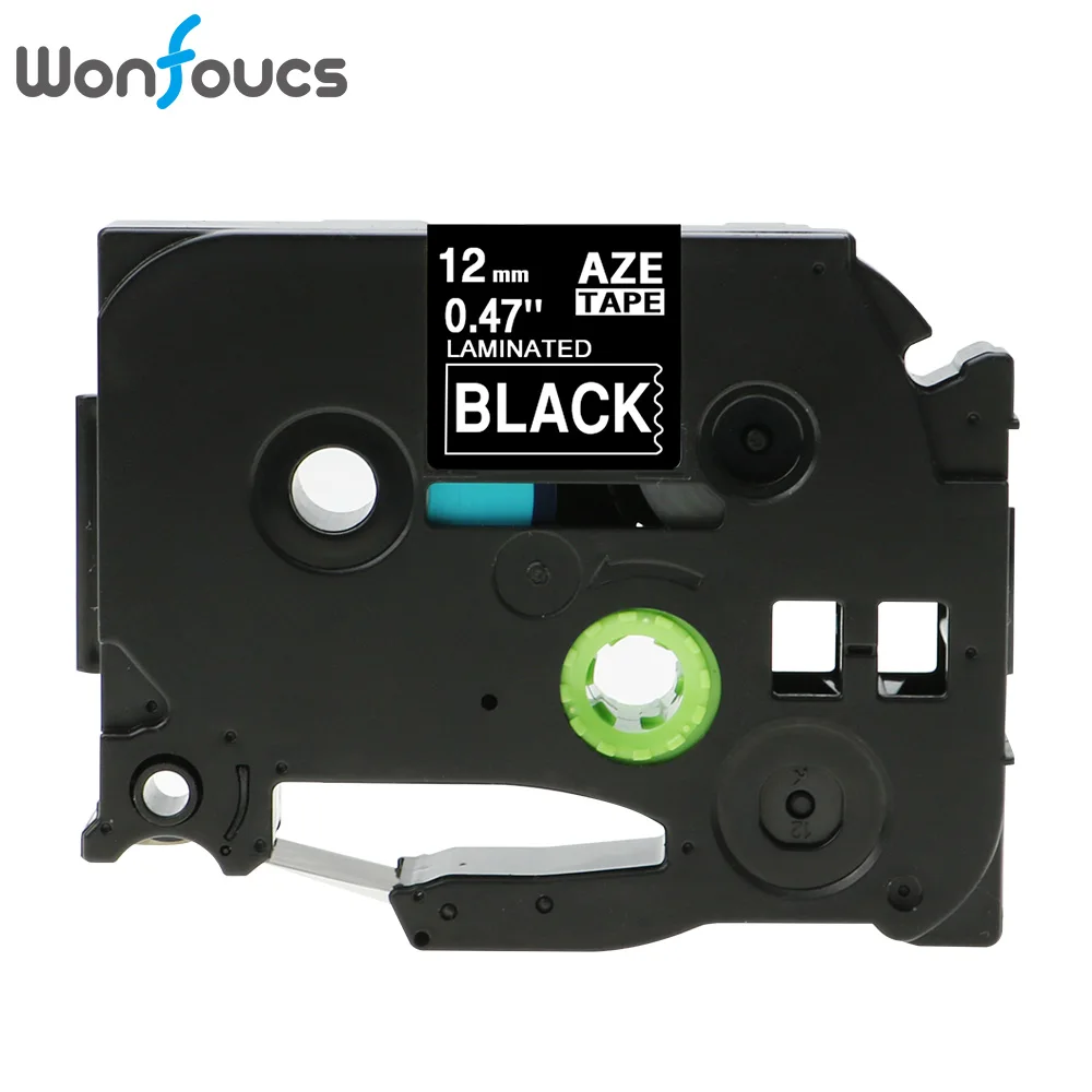White on Black Wonfoucs совместимый TZe231 Brother tze ленты tz231 tze-231 tz131 для P-сенсорный принтер PT-D210 12 мм ленты с лейблом этикетки кассеты - Цвет: White on Black