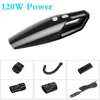 

Car Vacuum cleaner 120W High Power Wireless Charging Hand-held Mini Vacuum Cleaner Car Wet And Dry Remove Dust Tool Support USB