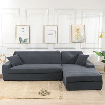 

Lattice Grain Stretch All-inclusive Sofa Cover Home Office Sectional L-shaped Seat Slipcover Elastic Couch Case for 1/2/3/4 Seat