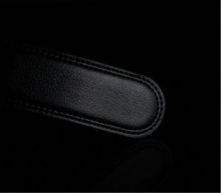 Модный кофейный ремень для мужчин дизайнерская Автоматическая пряжка из искусственной кожи 3,5 см Широкий Diy подарки для мужчин Роскошные Черные Ремни размер 120 см