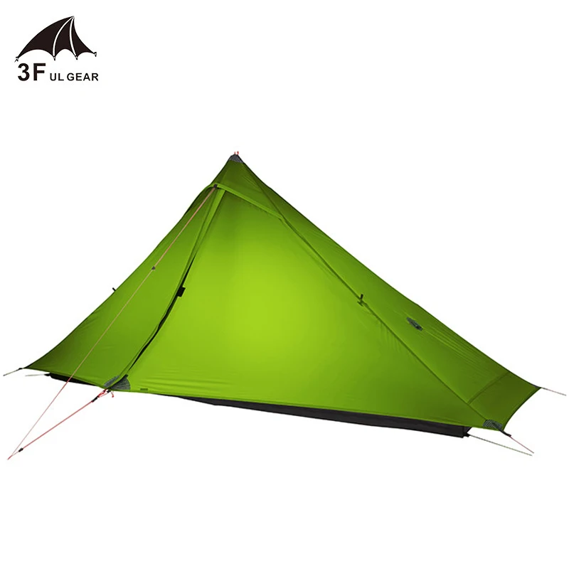 Зеленый 3F UL gear LanShan1 PRO сверхлегкий 20D с силиконовым покрытием 1 человек для одного человека альпинистская палатка 3 сезона для кемпинга, пеших прогулок, треккинга - Цвет: Зеленый