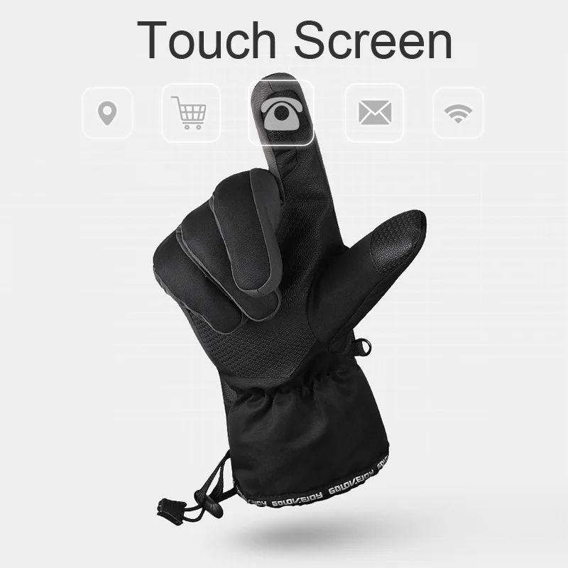 Ski Gloves Touch Screen Snowboard Skiing Full Finger Gloves Winter Warm Windproof Waterproof Mittens Hiking Outdoor Cycling