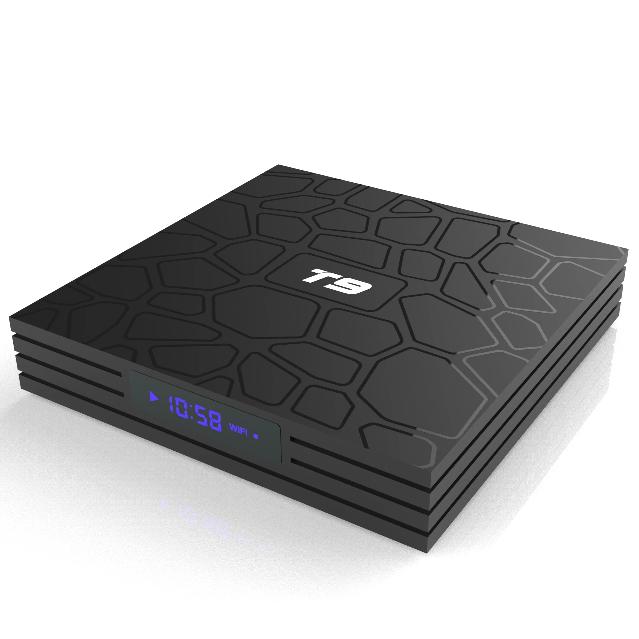 Горячая Распродажа T9 Android 9,0 tv Box RK3318 Четырехъядерный 4G/64G двойной Wifi BT4.0 телеприставка+ Бесплатный Северный, скандинавский Израиль IP tv 5000 Live