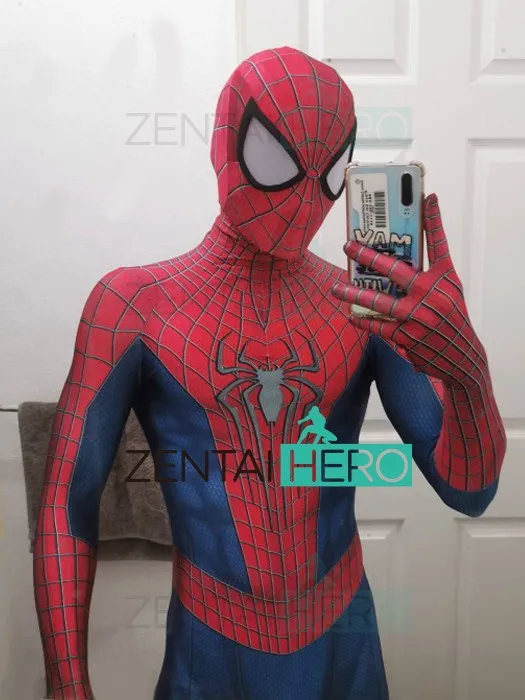 The Amazing Halloween Costume TASM2 Zentai Cosplay Suit 3D Printed Bodysuit with Lenses | Тематическая одежда и униформа