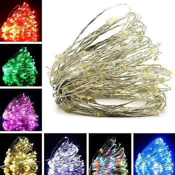 

1m 2m 3m 5m 10m LED Copper Wire Starry Strings Lights DIY Home Party Decoration Fairy Lights For Birthday Party Garland Weddin