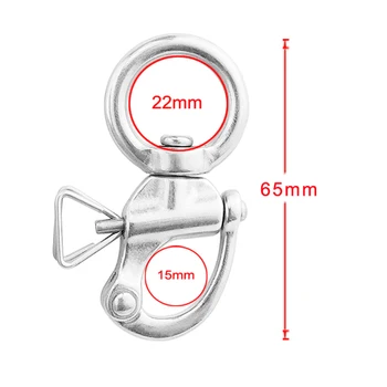 

Rustproof 316 SS Chain Eye Swivel Snap Hook Shackle Connector Yacht Hardware