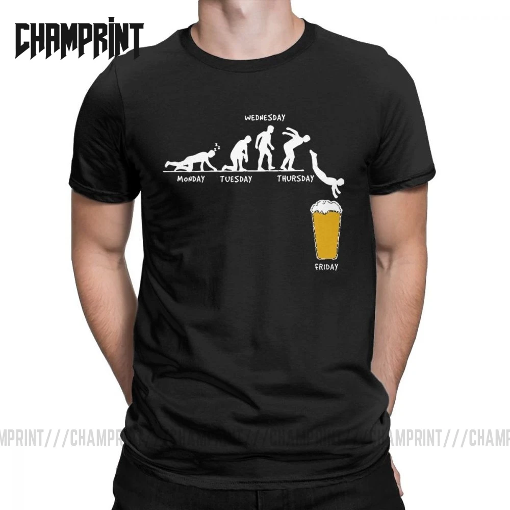 Мужские футболки с надписью «Week Craft Beer», одежда из хлопка, Забавные футболки с коротким рукавом и круглым воротником, футболки больших размеров