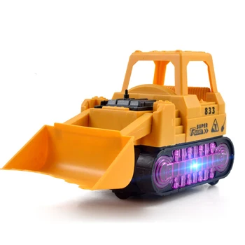 

Baby Universal Rotating Excavator Bulldozer Toys With Music & Light Engineering Car Boys Electric Truck Toys For Children Gift
