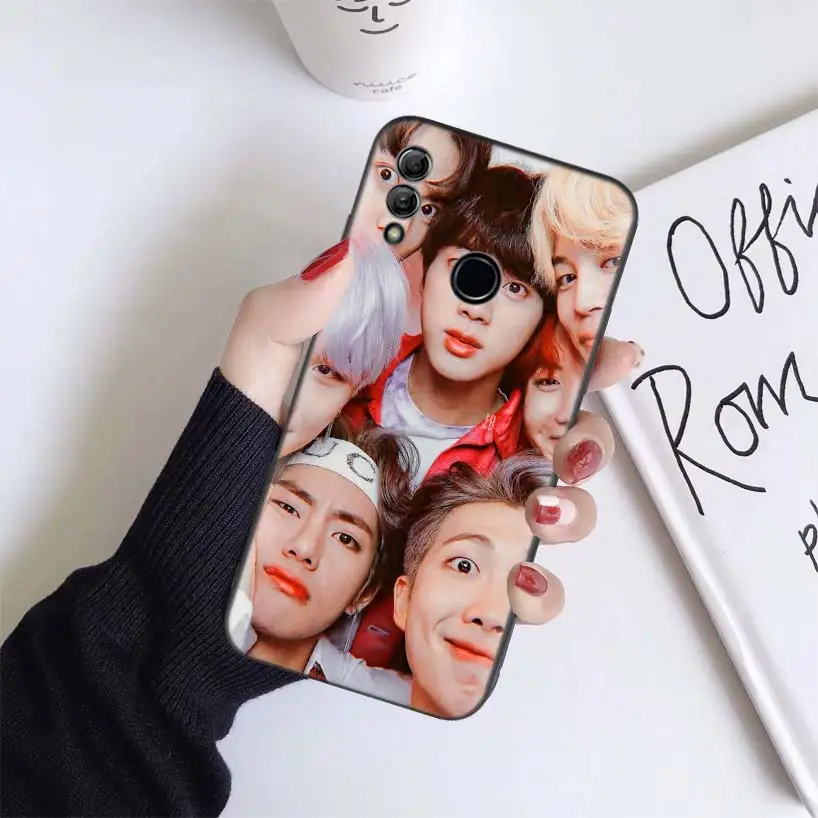 BS129-5 Корейский популярный черный чехол KPop team для huawei Honor 9X 8X Y9 7S 7X9 10 Lite 8A Pro 20i Y5 Y6 Y7 мягкий чехол для телефона - Цвет: BS129-5