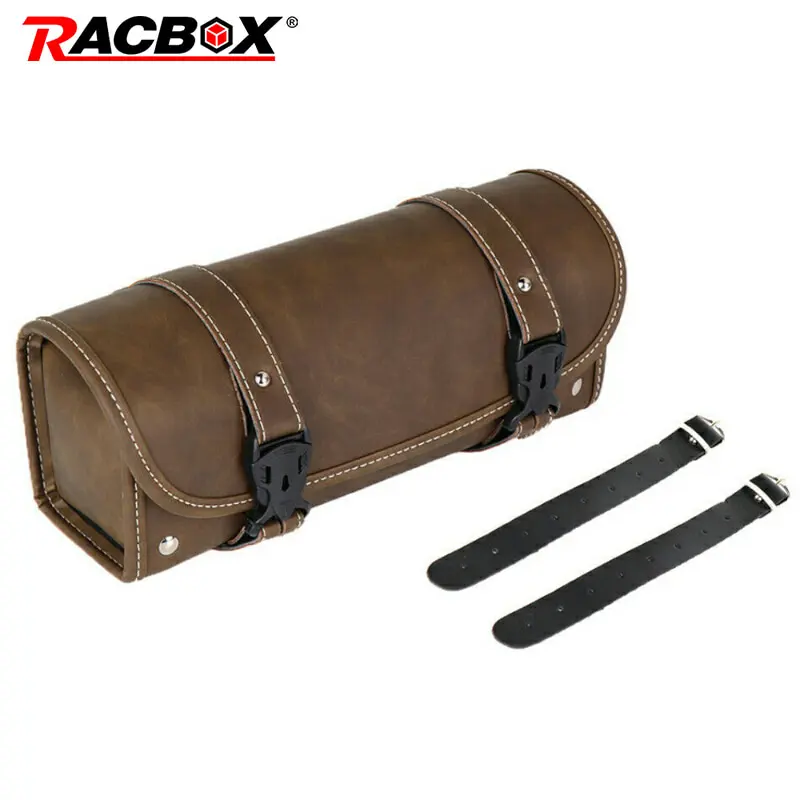 Motorcycle Saddle Bags Orange Brown 