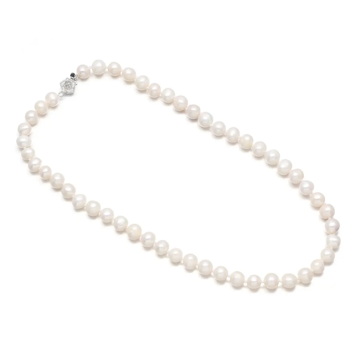 High Quality Natural Freshwater Pearl Necklace for Women 7-8mm Pearl Beads Charms Necklaces Elegant Jewelry Gifts for Women
