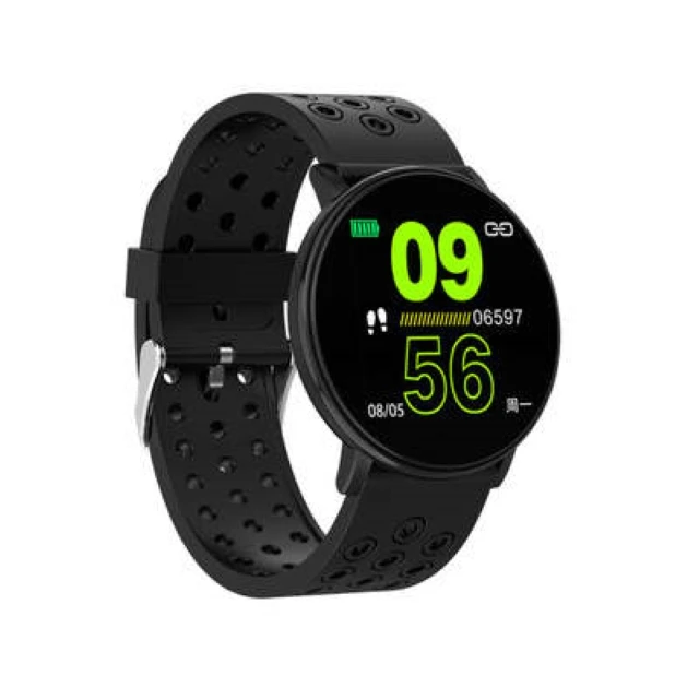GEJIAN Новые смарт-часы Android водонепроницаемые спортивные мужские и женские Смарт-часы Удаленная камера пульсометр кровяное давление наручные часы - Цвет: black