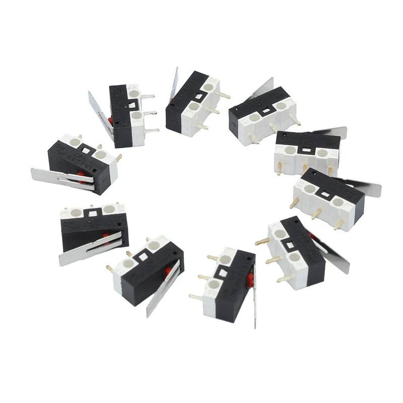 NEW 11 Pcs 1NO 1NC SPDT Momentary Long Hinge Lever Micro Switches AC 125V 1A CP 