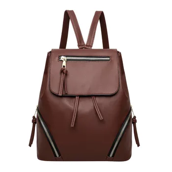 

Women Solid Color Simple Backpacks Casual Shoulder Bag Large Capacity Student Bag s Fashion Orthopedic Girl портфель школьный