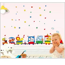 Детские настенные наклейки для детского сада украшения мультфильм спальня фон экологически милые стикеры AY9